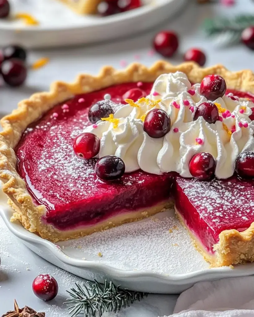 Cranberry Custard Pie Recipe
