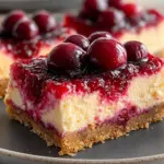 Cranberry Orange Cheesecake Bars