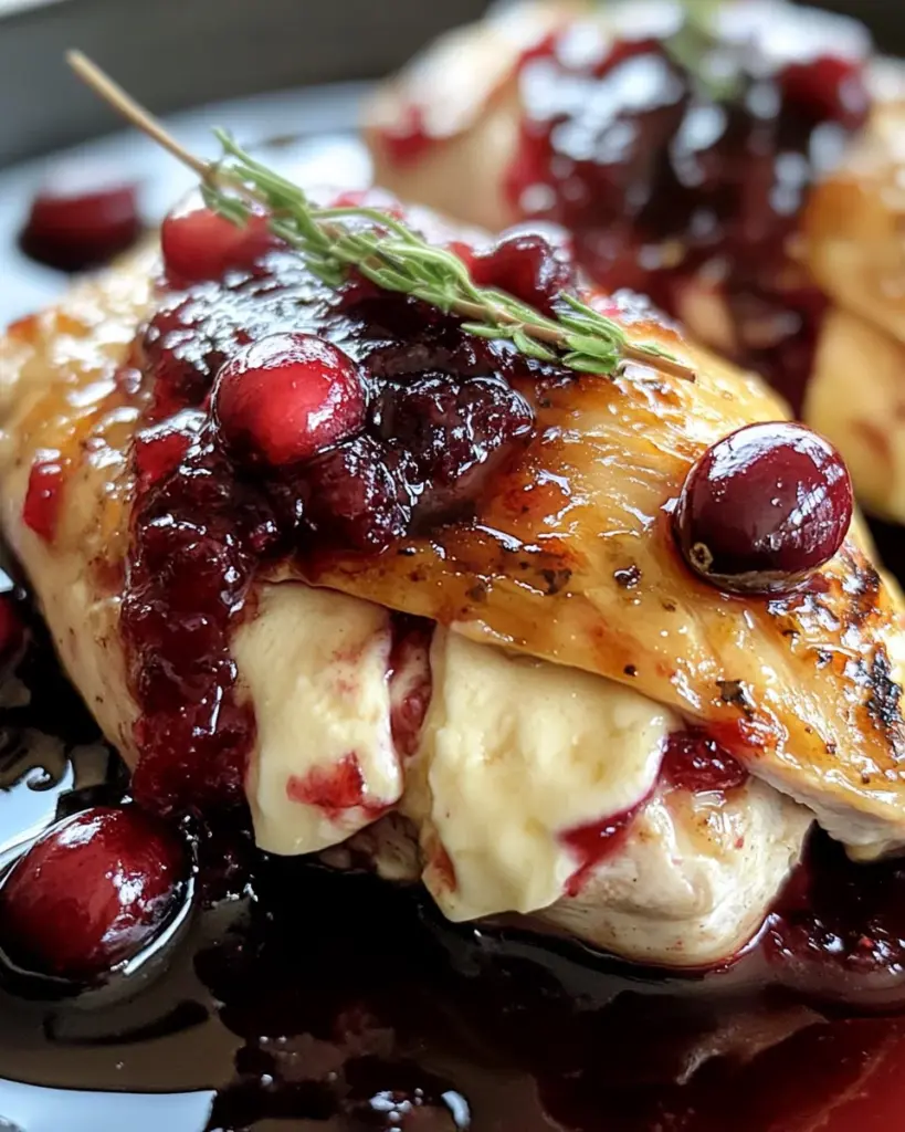 Cranberry and Brie Stuffed Chicken