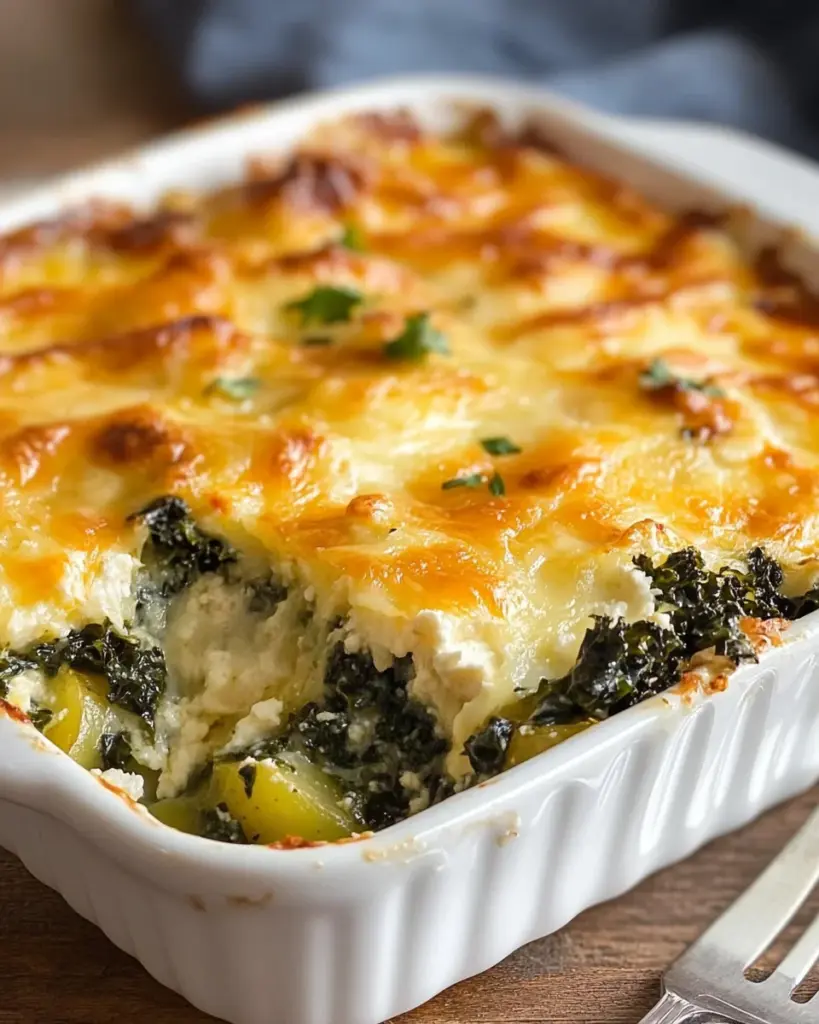 Grünkohlauflauf mit Feta