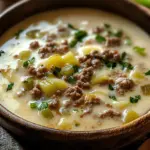 Hackfleisch-Käse-Lauchsuppe