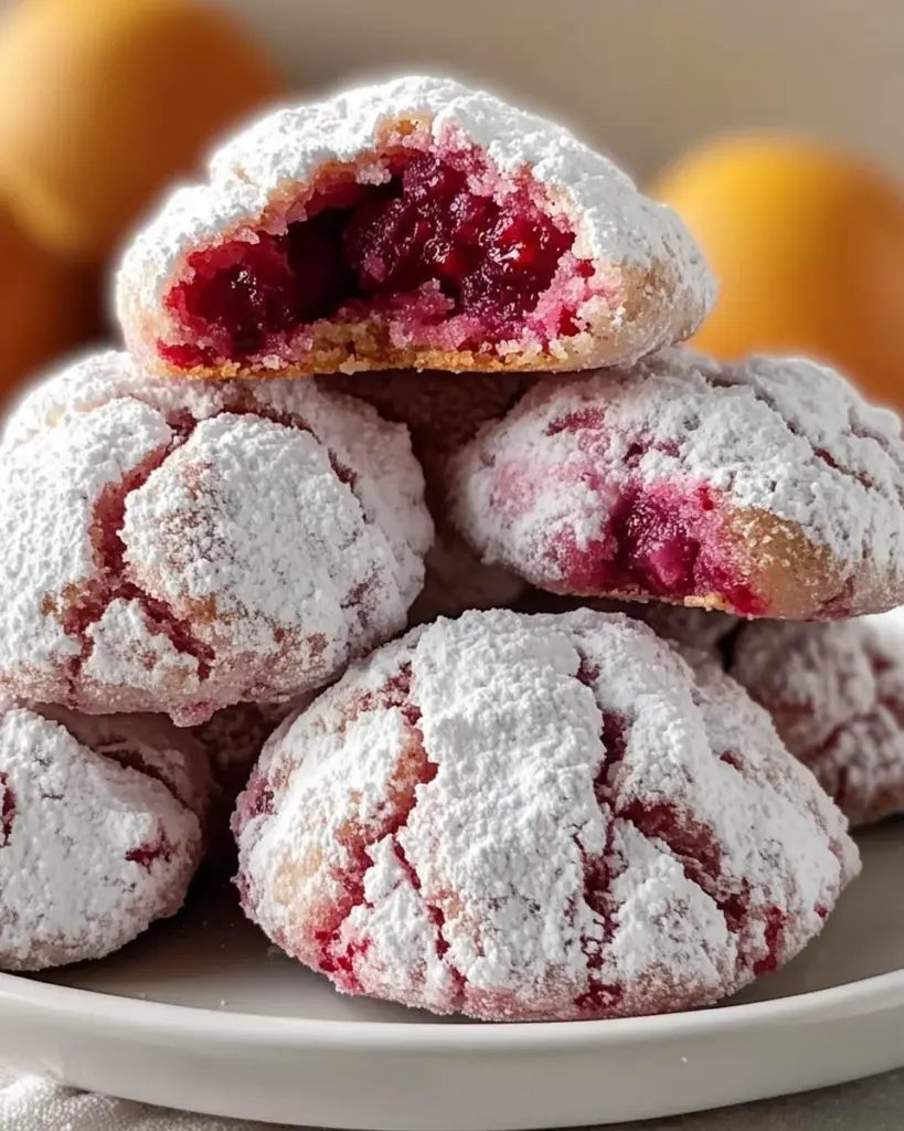 Himbeer-Crinkle-Kekse