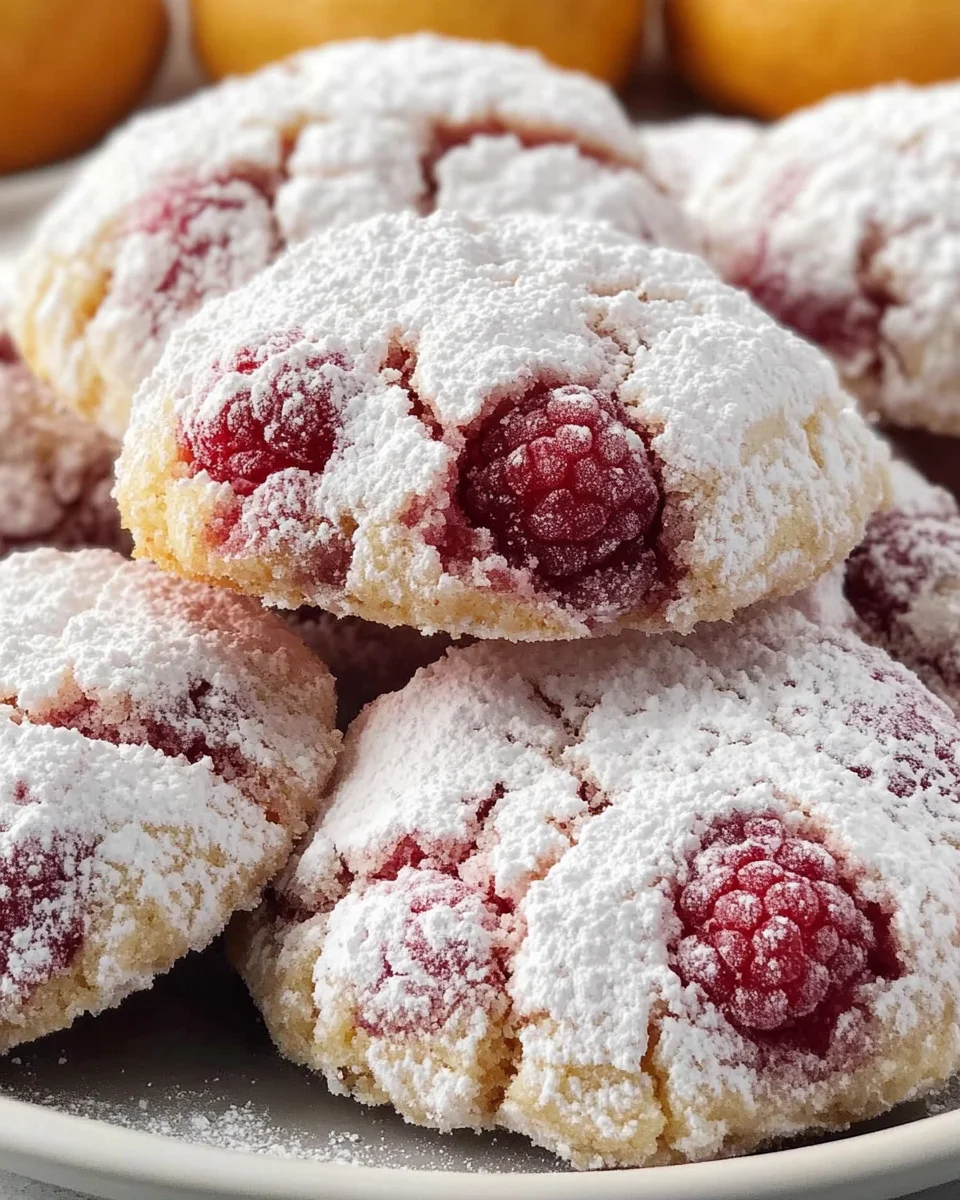 Himbeer-Crinkle-Kekse