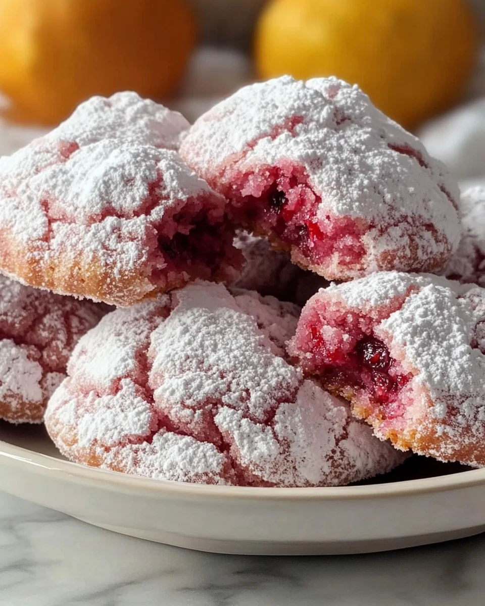 Himbeer-Crinkle-Kekse