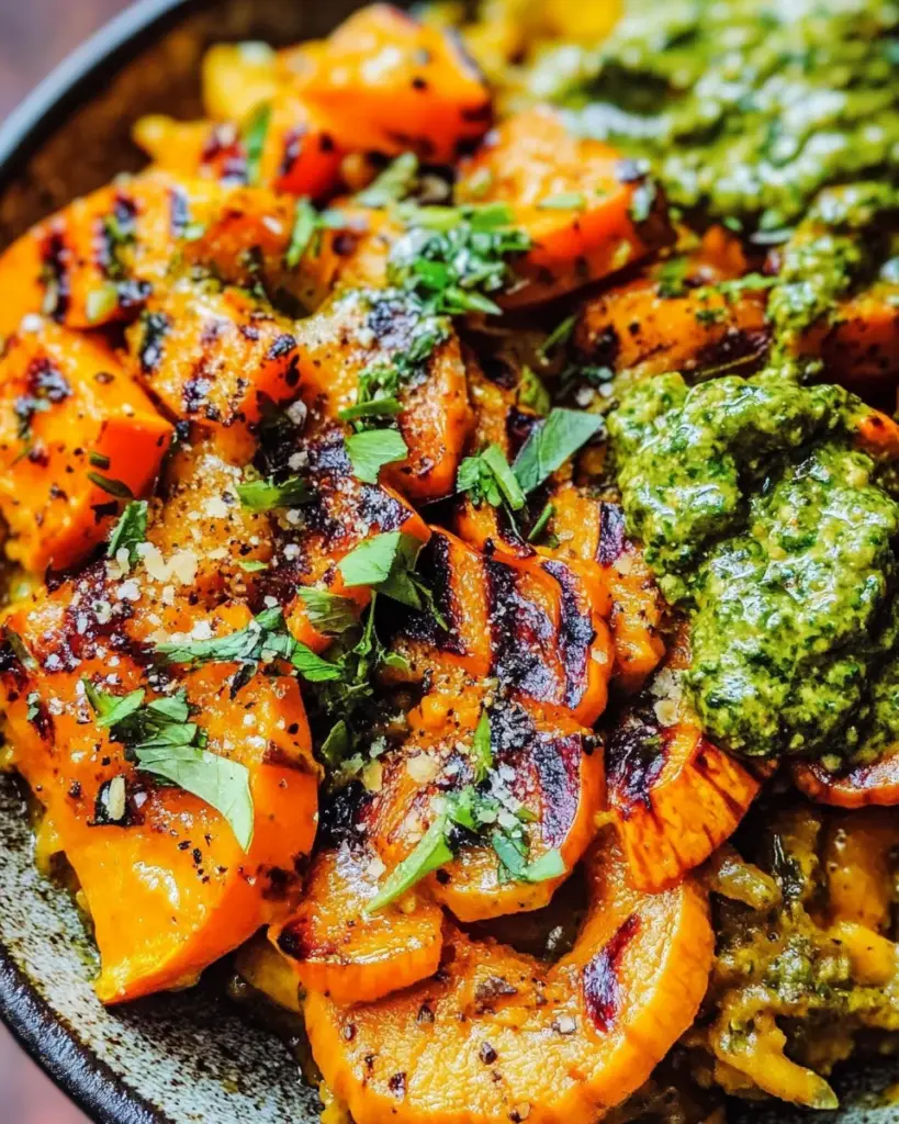 Immunboost-Kürbis-Bowl [mit Kürbis-Ingwer-Sauce und Power-Pesto]