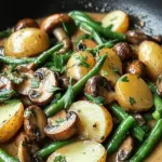 Kartoffel-Pilz-Pfanne mit Bohnen für jeden Tag