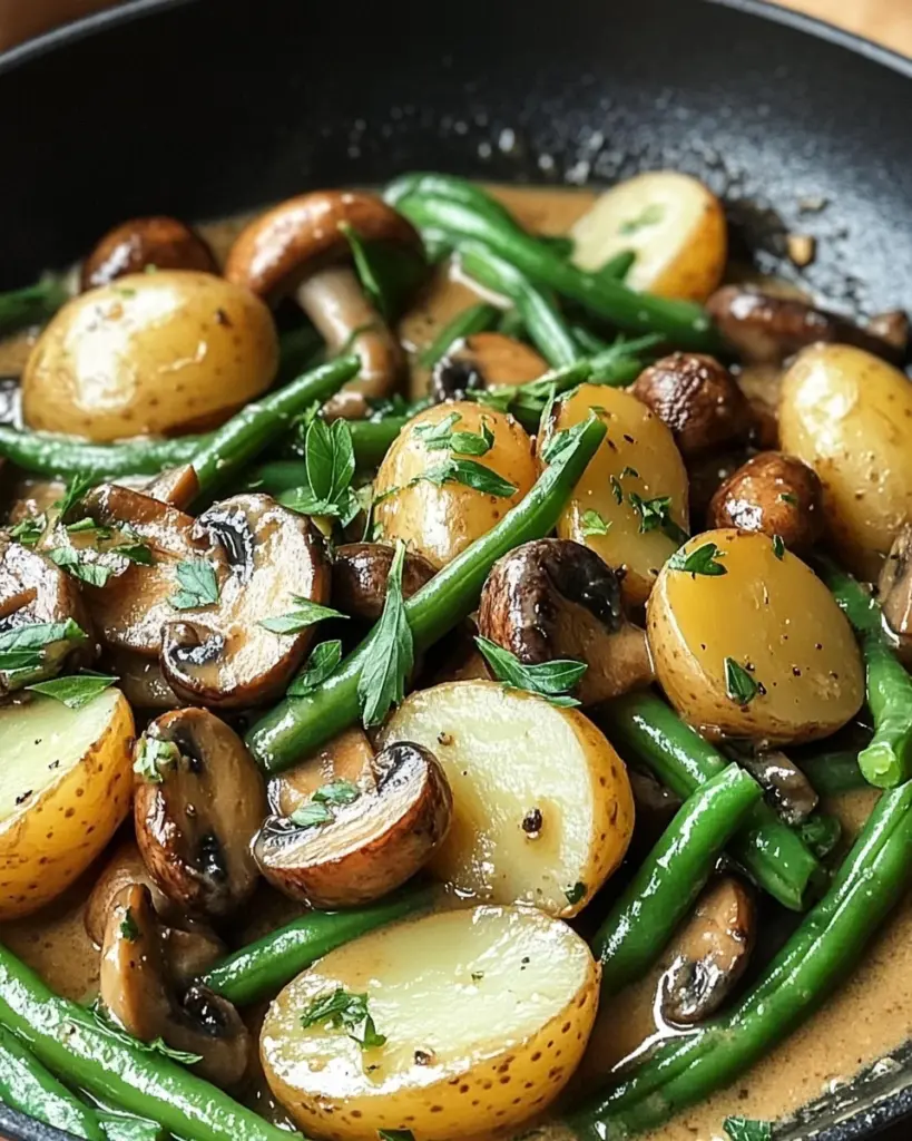 Kartoffel-Pilz-Pfanne mit Bohnen für jeden Tag