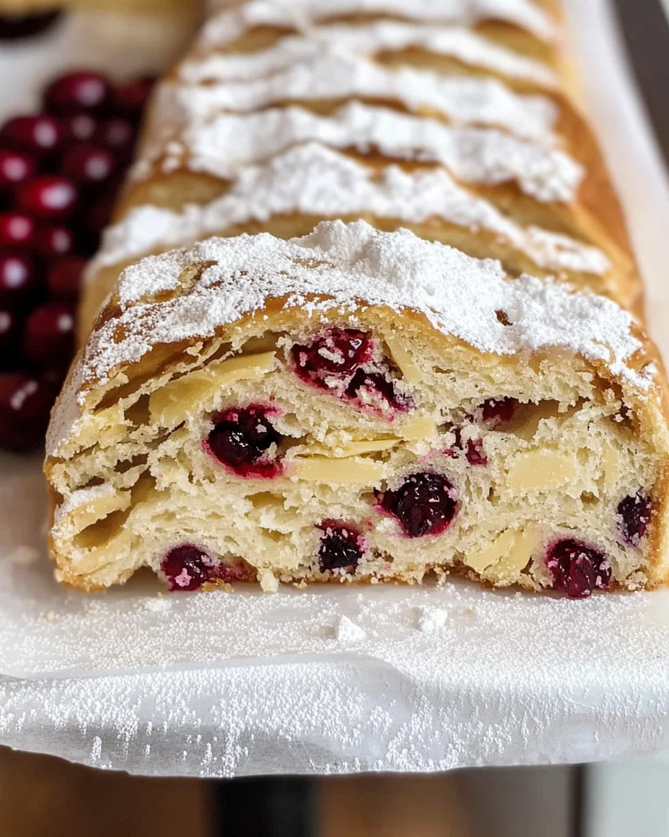 Marzipan-Stollen mit Cranberries