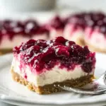 No-Bake Cranberry Cheesecake Bars