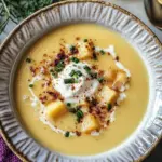 Pastinaken Apfel Suppe mit Cheddar