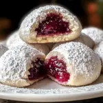 Raspberry Filled Almond Snowball Cookies for Sweet Moments