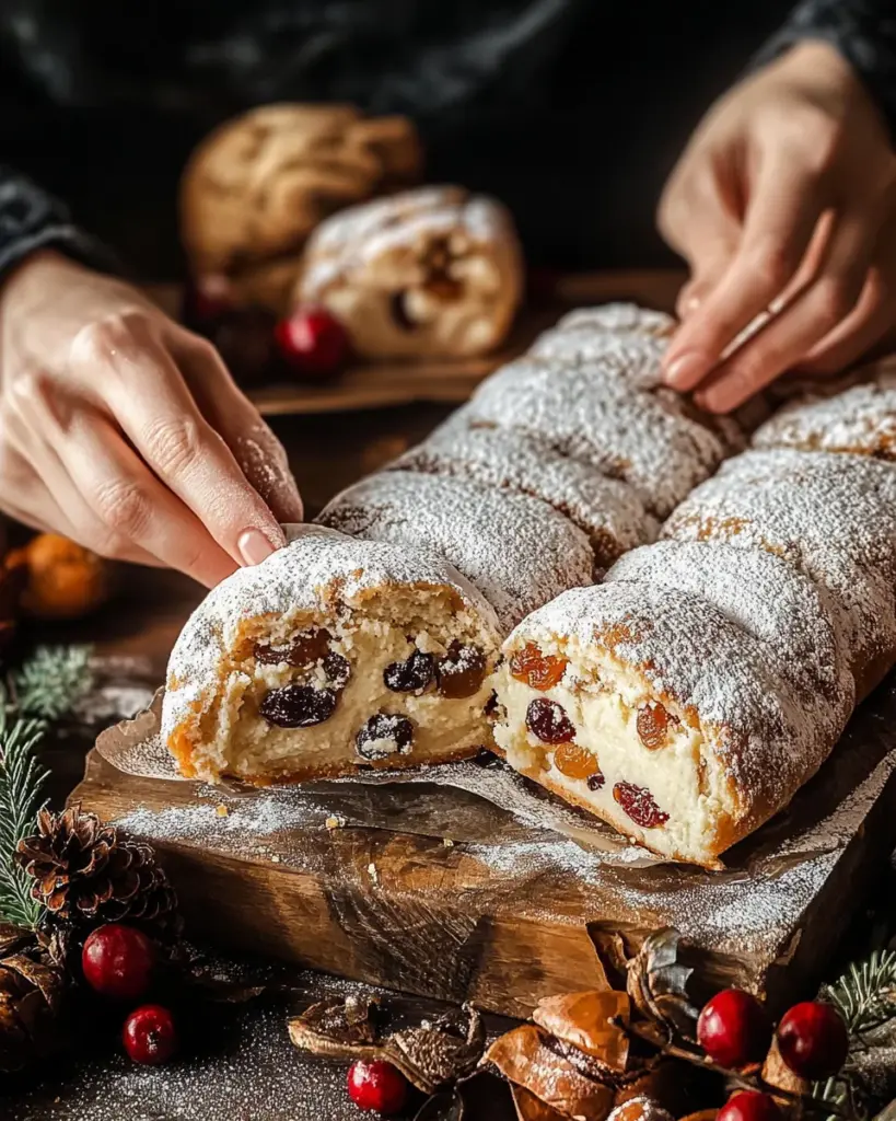 Schnelles Quarkstollen Konfekt
