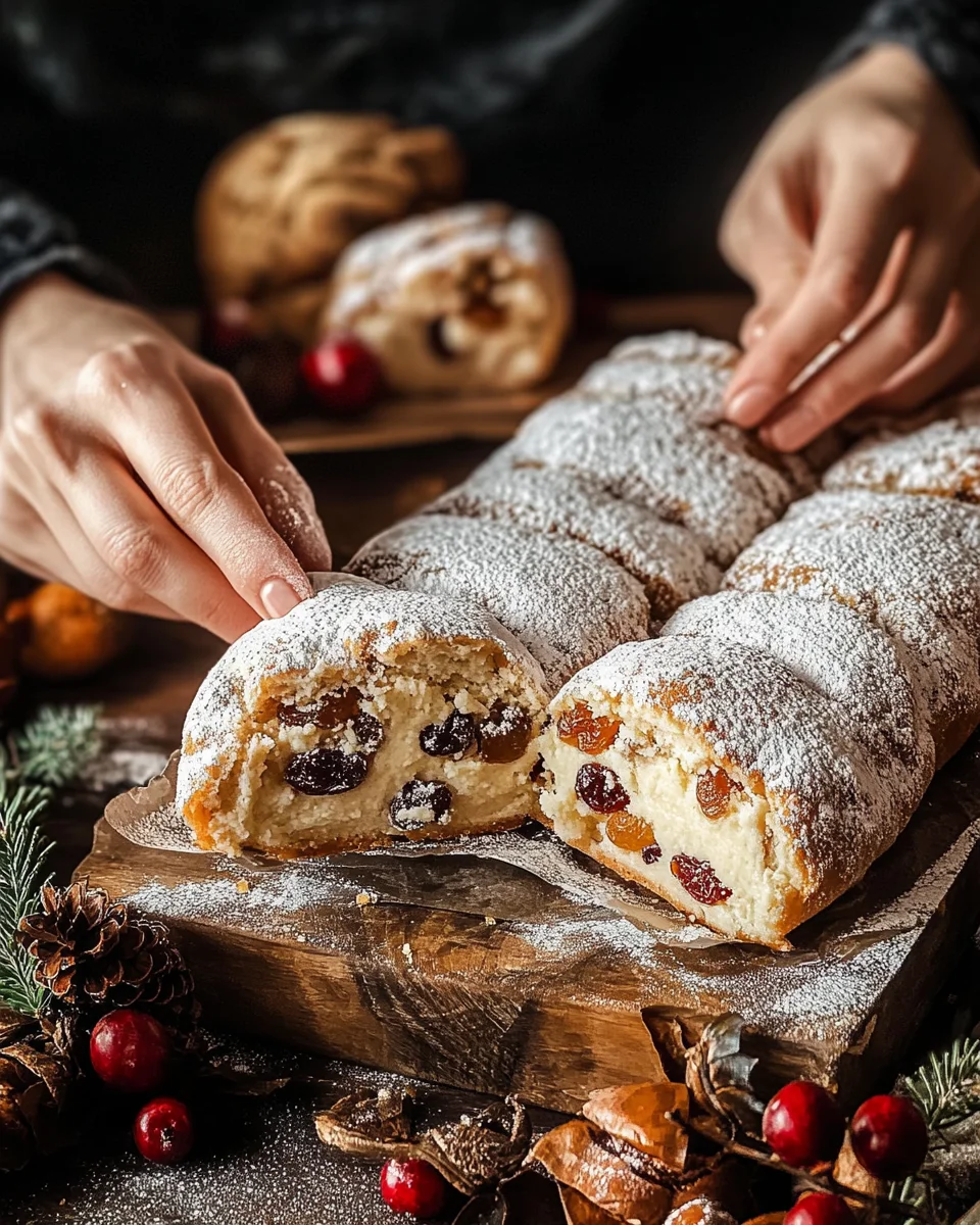 Schnelles Quarkstollen Konfekt