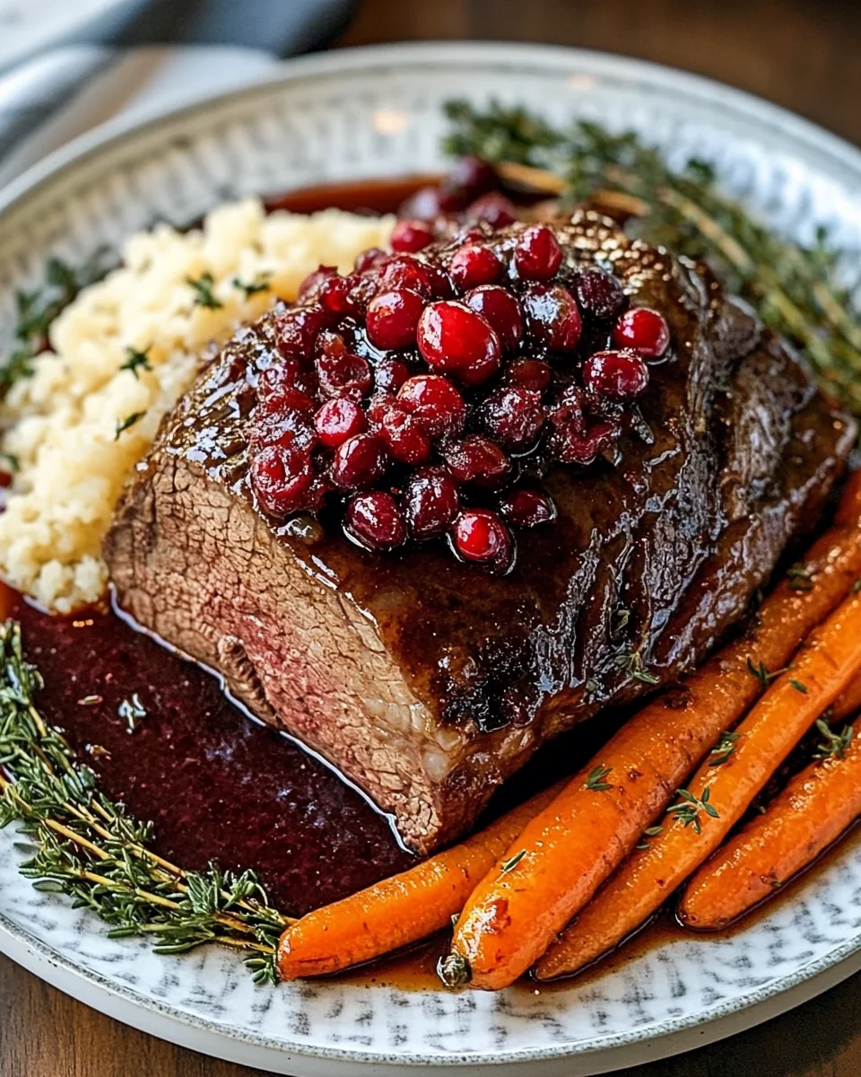 Slow-Braised Cranberry Maple Beef Roast