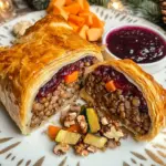 Veganer Linsenbraten im Blätterteigmantel