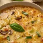 Vegetarische Almette-Pizzasuppe