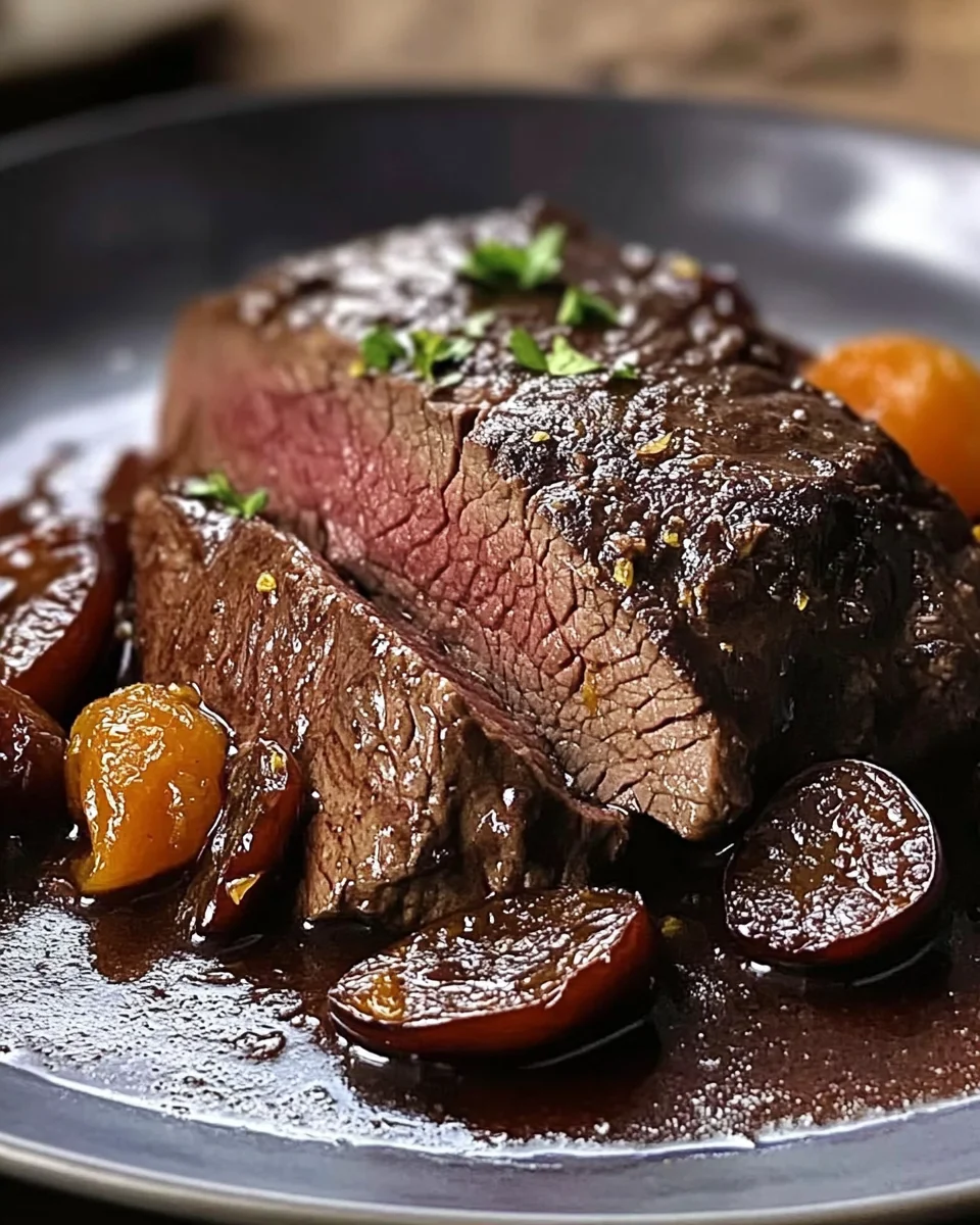 Winterlicher Rotwein-Rinderschmorbraten mit Pflaumensauce von AikoG